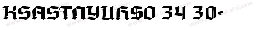 KSASTNYUHS0 34 30字体转换